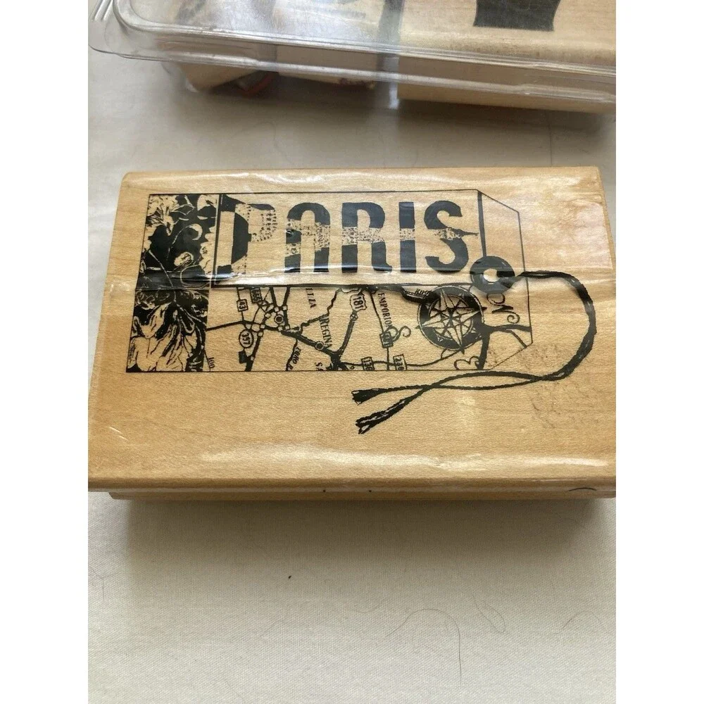 STAMPIN UP & Inkadinkado 18 RUBBER STAMPS New Paris Mona Lisa Chickens Candy